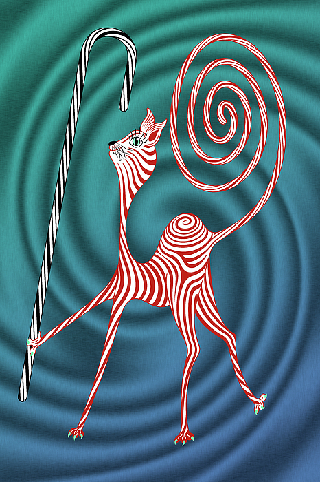 Peppermint Kitty Cane by Becky Titus Peppermint Kitty Cane by Becky Titus